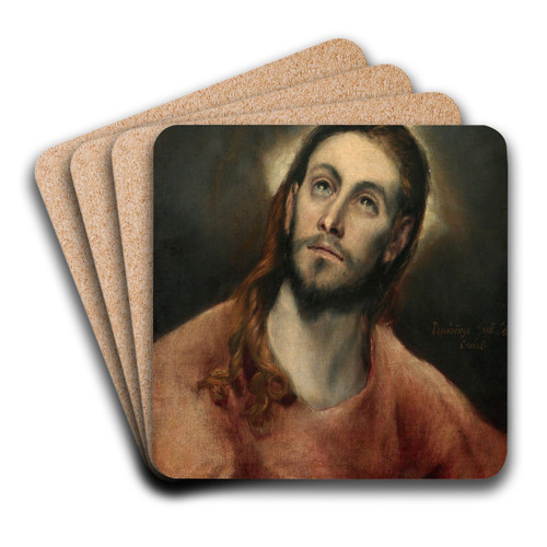 Christ In Prayer by El Greco (Domenikos Theotokopoulos) Art Drink Coaster set