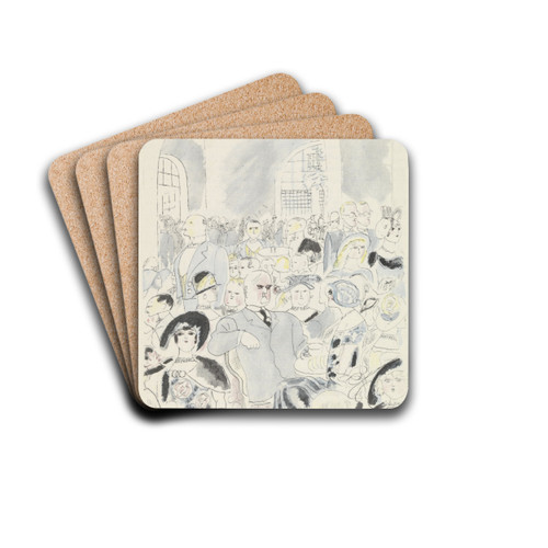 Les Nations  Paris by Charles Laborde Drink Coasters - set of 4