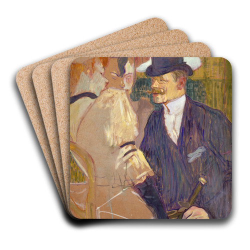 The Englishman (William Tom Warrener, 18611934) at the Moulin Rouge by Henri de Toulouse-Lautrec Art Drink Coaster set The Englishman (William Tom Warrener, 18611934) at the Moulin Rouge by Henri de Toulouse-Lautrec Art Drink Coaster set