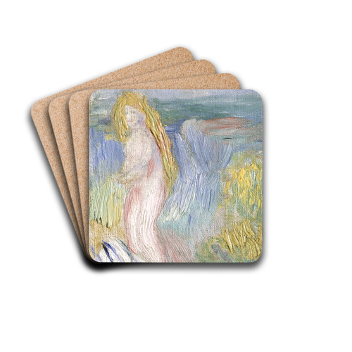 Small Study for a Nude by Pierre-Auguste Renoir Drink Coasters - set of 4 Small Study for a Nude by Pierre-Auguste Renoir Drink Coasters - set of 4