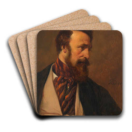 Franz von Schober (Dichter, Librettist und Schauspieler) by Josef Danhauser Art Drink Coaster set