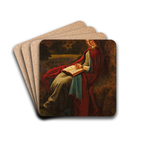 A woman reading by James Archer Drink Coasters - set of 4 A woman reading by James Archer Drink Coasters - set of 4