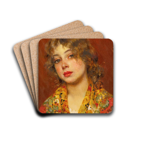 Gypsy Girl by Eugen von Blaas Drink Coasters - set of 4