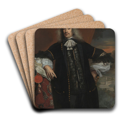 Hieronymus van Beverningk by Jan De Baen Art Drink Coaster set