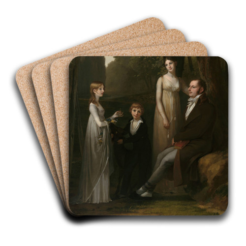 Portrait of Rutger Jan Schimmelpenninck and his Family by Pierre-Paul Prud'hon Art Drink Coaster set Portrait of Rutger Jan Schimmelpenninck and his Family by Pierre-Paul Prud'hon Art Drink Coaster set