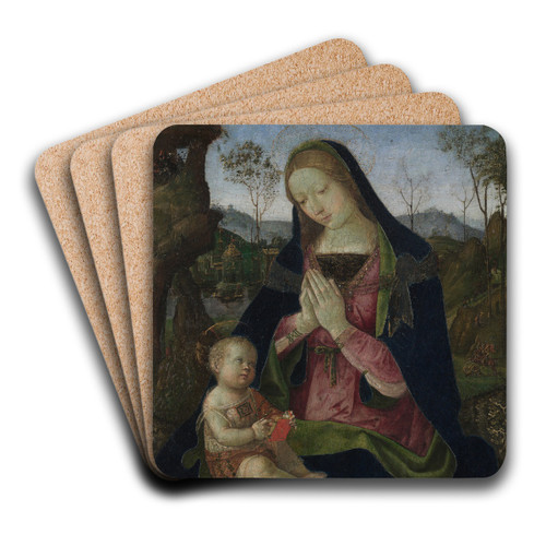 Virgin and Child by Pinturicchio Art Drink Coaster set