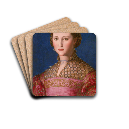 Eleonora Of Toledo by Agnolo Bronzino Drink Coasters - set of 4