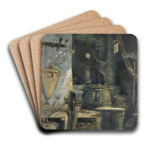 Bell Foundry, Germany by Walter Shirlaw Art Drink Coaster set