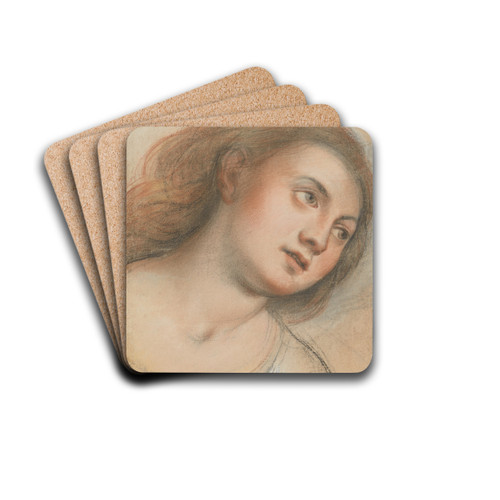 Study for Female Head by Carlo Francesco Nuvolone Drink Coasters - set of 4