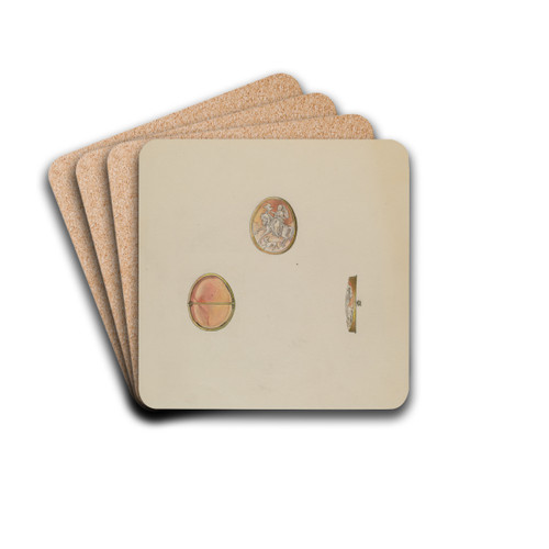 Cameo Brooch by Michael Fenga Drink Coasters - set of 4