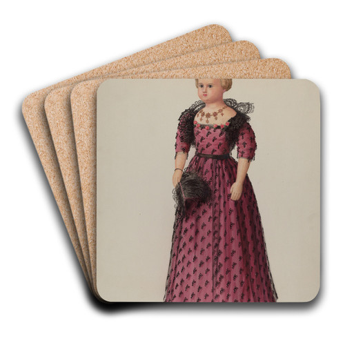Doll - Leta by Eugene Croe Art Drink Coaster set