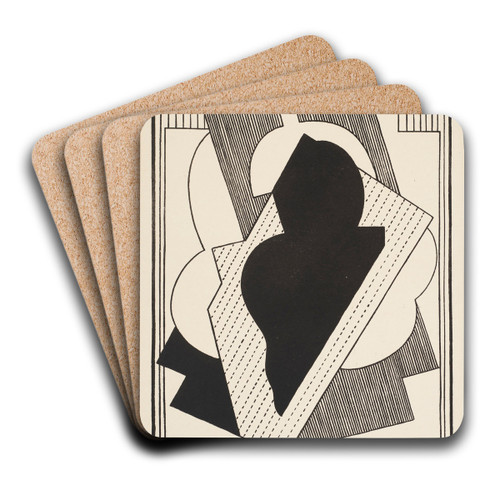 Cubist Composition (Centre Noir) by Albert Gleizes Art Drink Coaster set Cubist Composition (Centre Noir) by Albert Gleizes Art Drink Coaster set