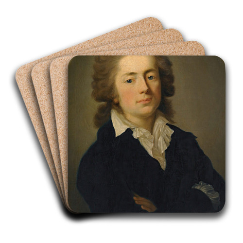 Portrait Of Jan Potocki by Anton Graff Art Drink Coaster set