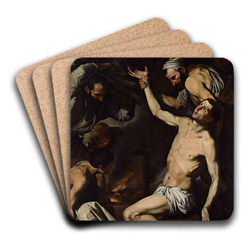 Martyrdom Of St Lawrence by Jusepe de Ribera Art Drink Coaster set