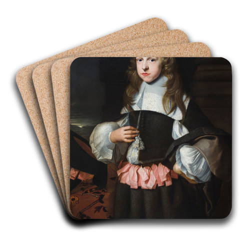 Portret van Balthasar III Moretus by Jacob van Reesbroeck Art Drink Coaster set Portret van Balthasar III Moretus by Jacob van Reesbroeck Art Drink Coaster set