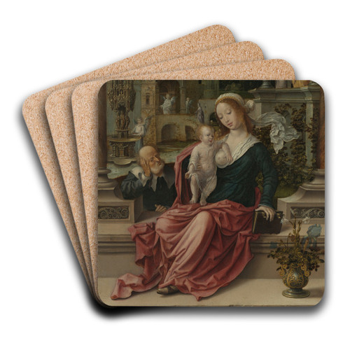 The Holy Family by Jan Gossaert Art Drink Coaster set
