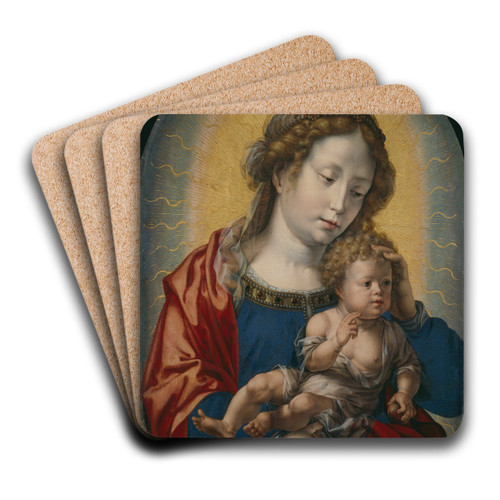 Virgin and Child by Jan Gossaert Art Drink Coaster set
