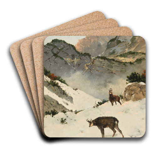 Gmsen im Hochgebirge by Georg Berger Art Drink Coaster set