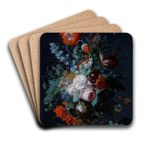 Still Life of Flowers and Fruit by Jan van Huysum Art Drink Coaster set