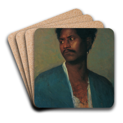 A Nubian by Leopold Carl Mller Art Drink Coaster set