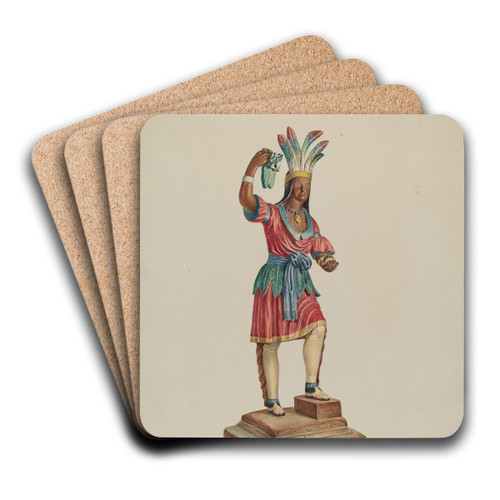 Indian by Robert W.R. Taylor Art Drink Coaster set