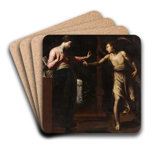 The Annunciation by Follower of Luca Cambiaso Art Drink Coaster set