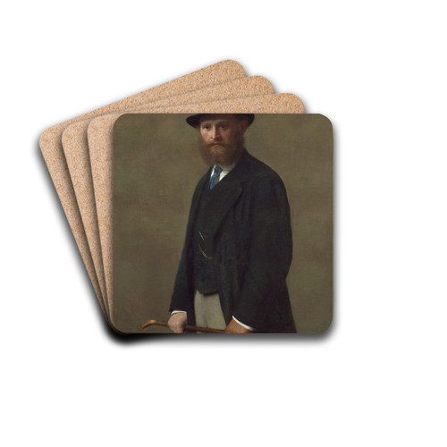 douard Manet by Henri Fantin-Latour Drink Coasters - set of 4