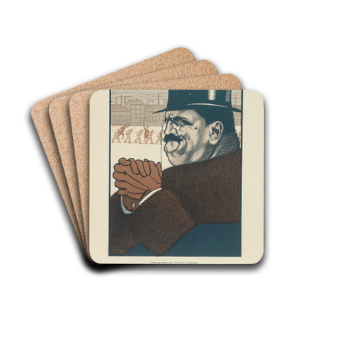 De ondernemer by Albert Hahn Drink Coasters - set of 4