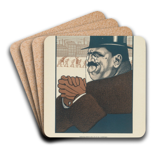 De ondernemer by Albert Hahn Art Drink Coaster set
