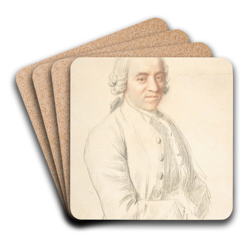 Portrait of Marc Liotard-Sarasin by Jean-Etienne Liotard Art Drink Coaster set