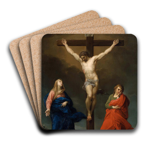 The Crucifixion by Pompeo Batoni Art Drink Coaster set