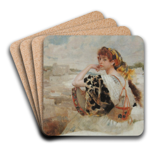 Gitane by Aim Morot Art Drink Coaster set