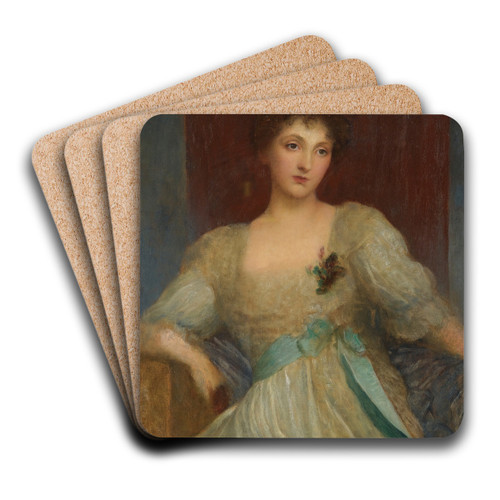 Portrait Of Norah Bourke by George Frederic Watts Art Drink Coaster set