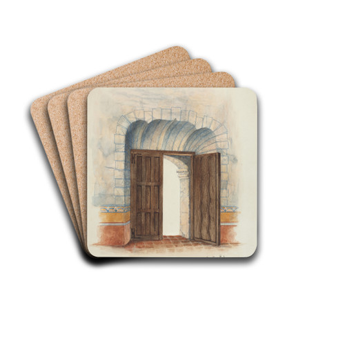 Reconstruction of Interior by Geoffrey Holt and Harry Mann Waddell Drink Coasters - set of 4 Reconstruction of Interior by Geoffrey Holt and Harry Mann Waddell Drink Coasters - set of 4