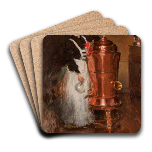 La Buveuse by Jules-Alexandre Grn Art Drink Coaster set