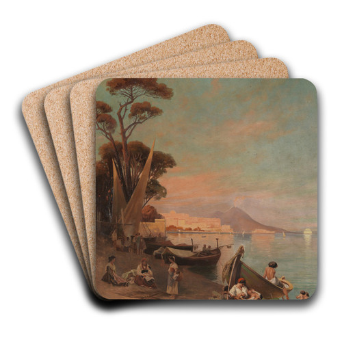 Sommertag am Golf von Neapel by Arthur Fischer Art Drink Coaster set