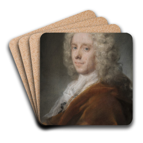 Portrait of a nobleman by Rosalba Carriera Art Drink Coaster set