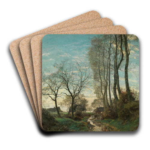 Josaphat Valley at Schaarbeek by Hippolyte Boulenger Art Drink Coaster set