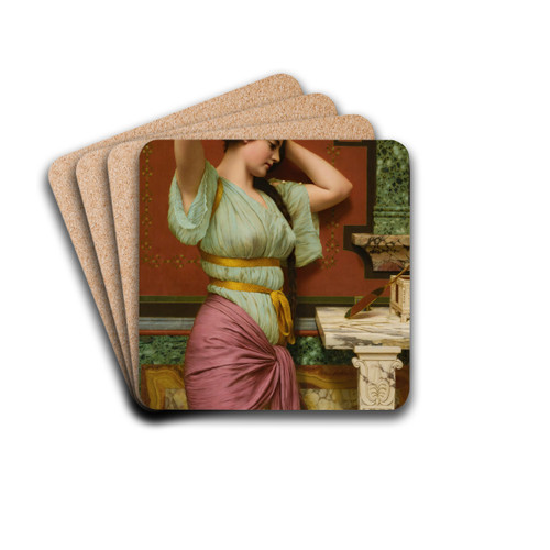 Julia by John William Godward Drink Coasters - set of 4