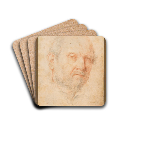 Portrait of a Man; Francesco Albani by Andrea Sacchi Drink Coasters - set of 4