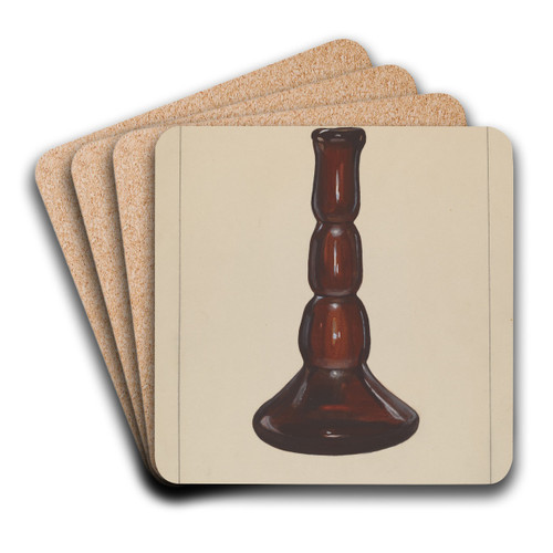 Candlestick by Janet Riza Art Drink Coaster set