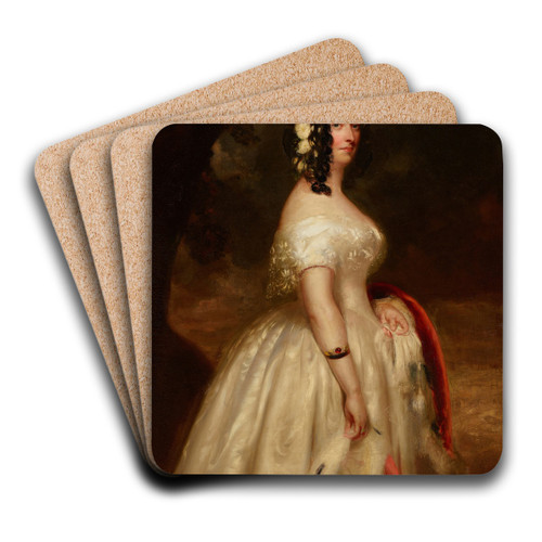 Portrait of a Lady by Franz Xaver Winterhalter Art Drink Coaster set
