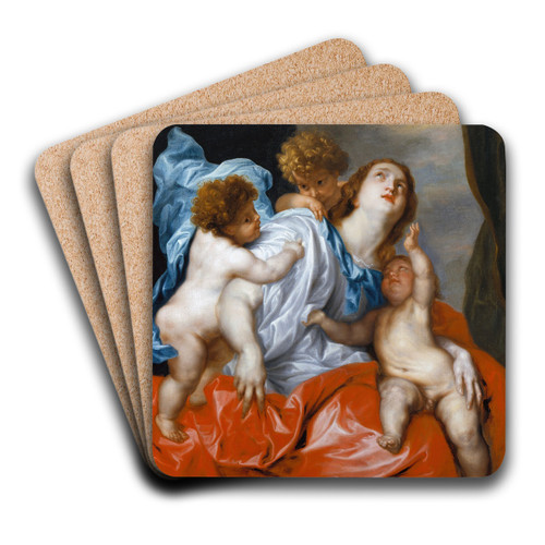Charity by Anthony van Dyck Art Drink Coaster set