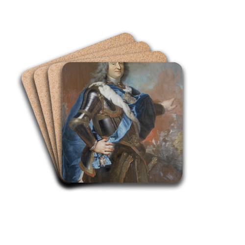 August II the Strong, 1670-1733, elector of Saxony, king of Poland by Louis de Silvestre Drink Coasters - set of 4