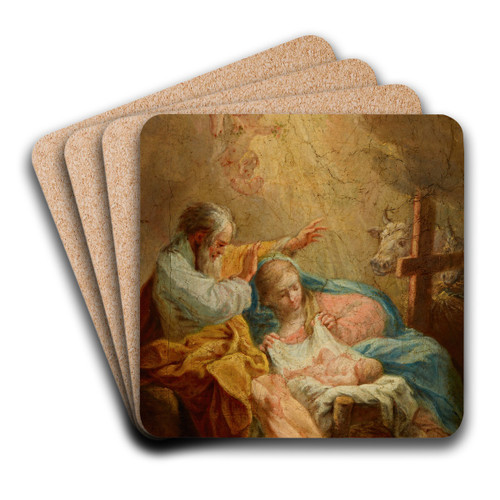 Nativity by Carlo Maratti Art Drink Coaster set