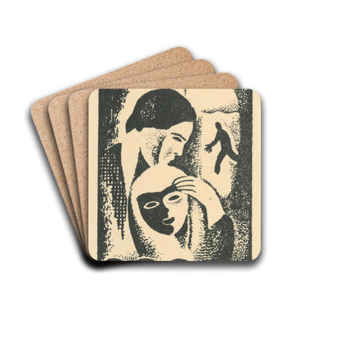 Milenci by Mikul Galanda Drink Coasters - set of 4 Milenci by Mikul Galanda Drink Coasters - set of 4