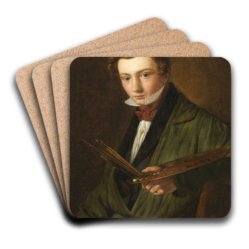 Self-Portrait by Louis Gurlitt Art Drink Coaster set