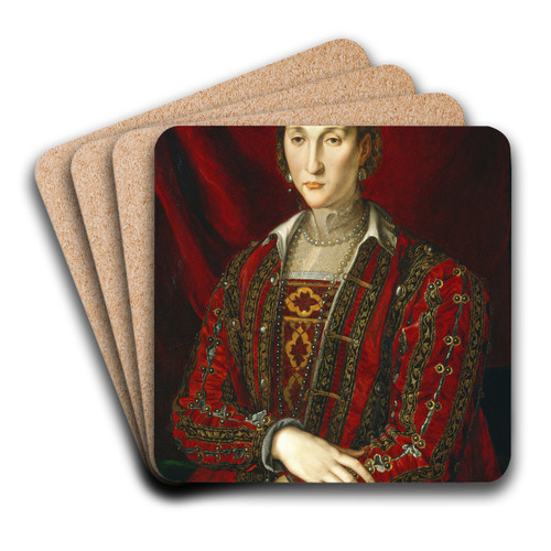 Eleonora di Toledo by Agnolo Bronzino Art Drink Coaster set