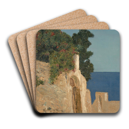 Vue de Capri by Jean Benner Art Drink Coaster set