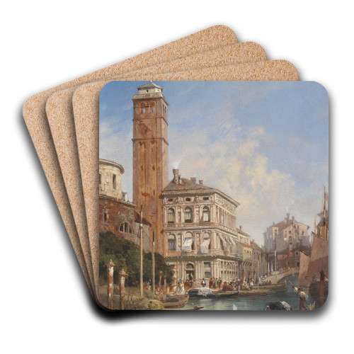 Venezia San Geremia by William Wyld Art Drink Coaster set